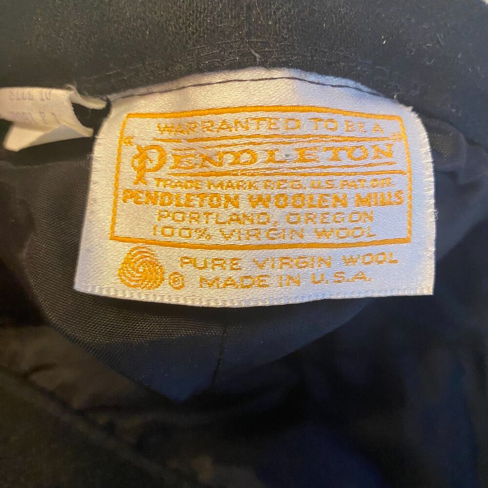 VTG Pendleton Pure Virgin Wool Black Pleated Dres… - image 7